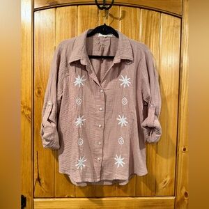 Just Living Beach Gauze Top